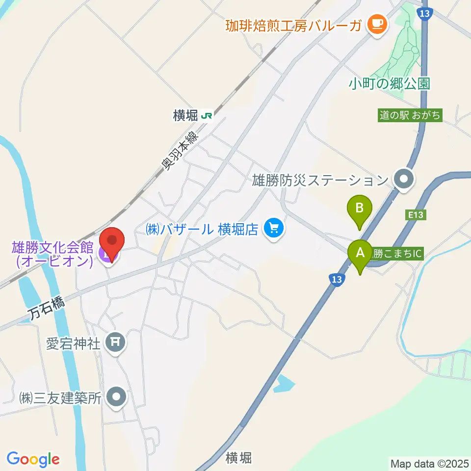 雄勝文化会館オービオン周辺のコンビニエンスストア一覧地図
