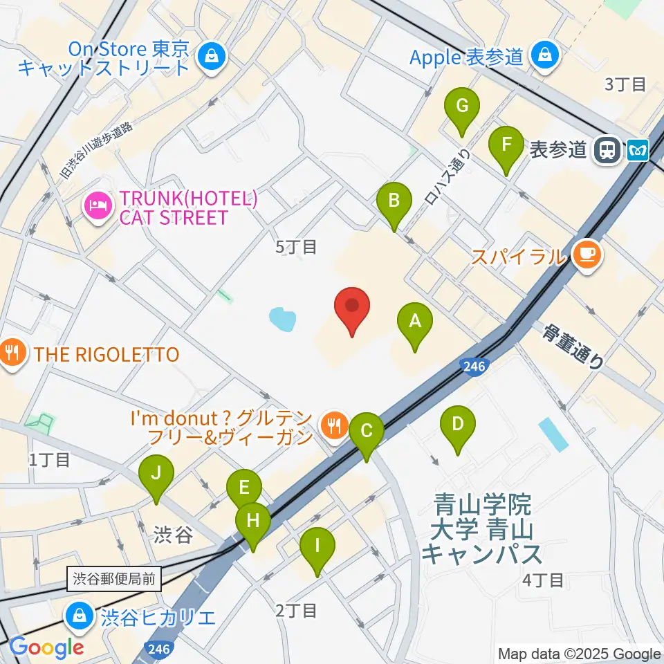東京ウィメンズプラザ周辺のコンビニエンスストア一覧地図