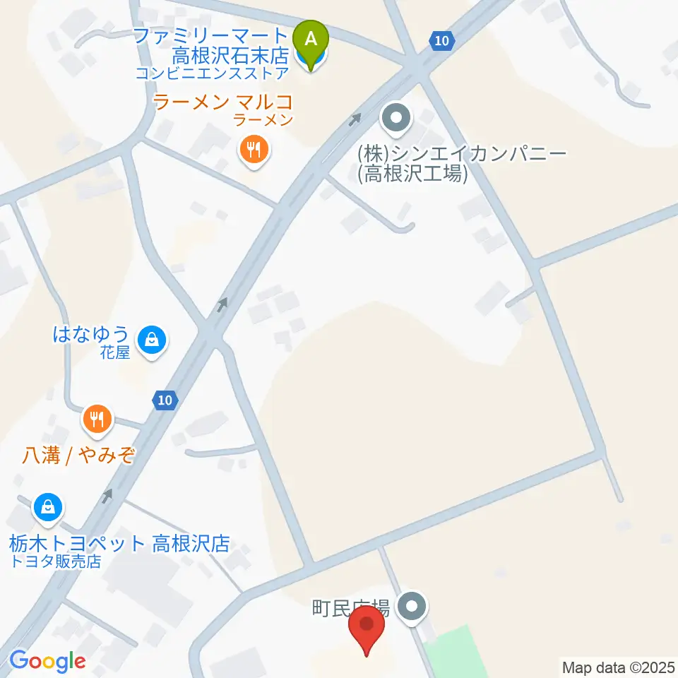 高根沢町町民ホール周辺のコンビニエンスストア一覧地図