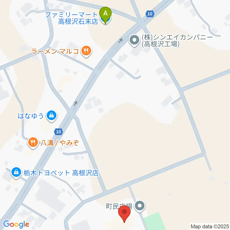 高根沢町町民ホール周辺のコンビニエンスストア一覧地図