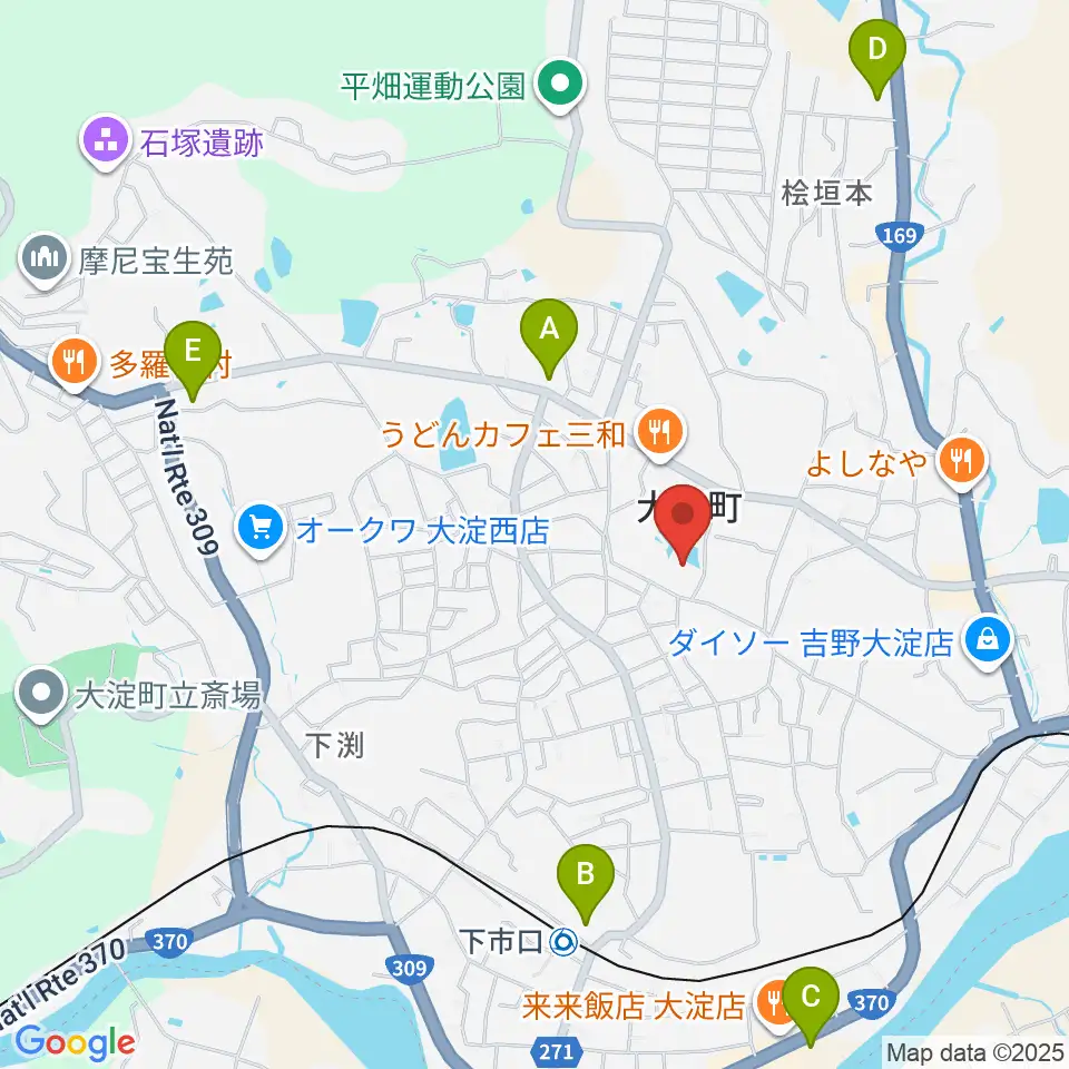 大淀町文化会館周辺のコンビニエンスストア一覧地図