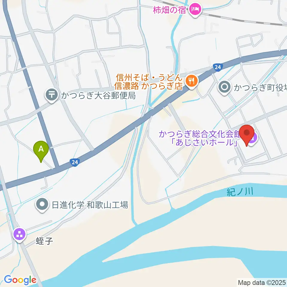 かつらぎ総合文化会館あじさいホール周辺のコンビニエンスストア一覧地図