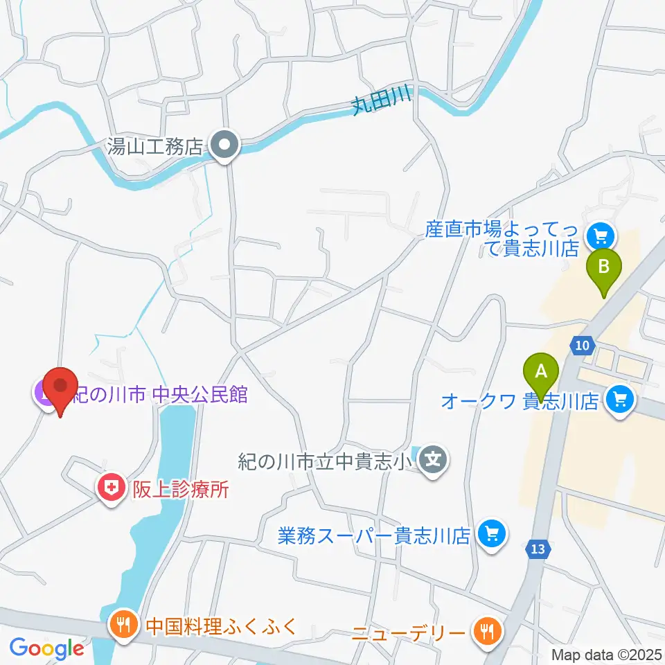 貴志川生涯学習センター周辺のコンビニエンスストア一覧地図