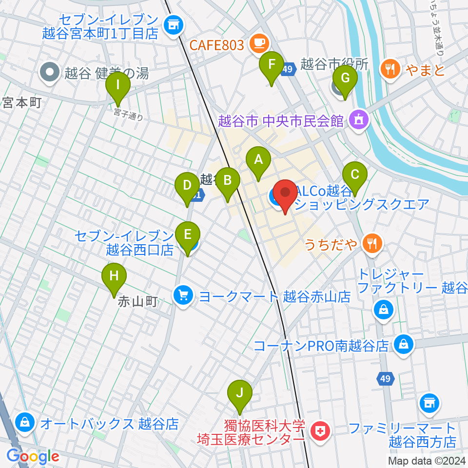 LoCo Music Studio周辺のコンビニエンスストア一覧地図