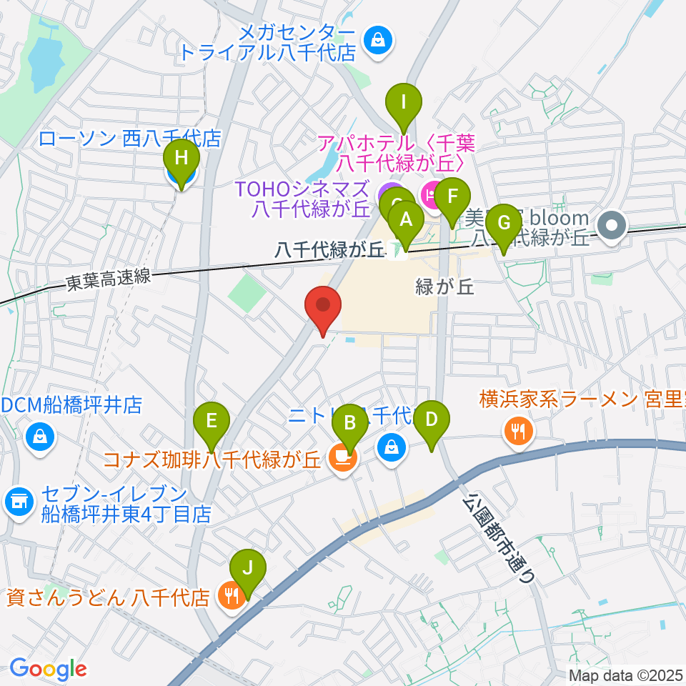 FMふくろう周辺のコンビニエンスストア一覧地図