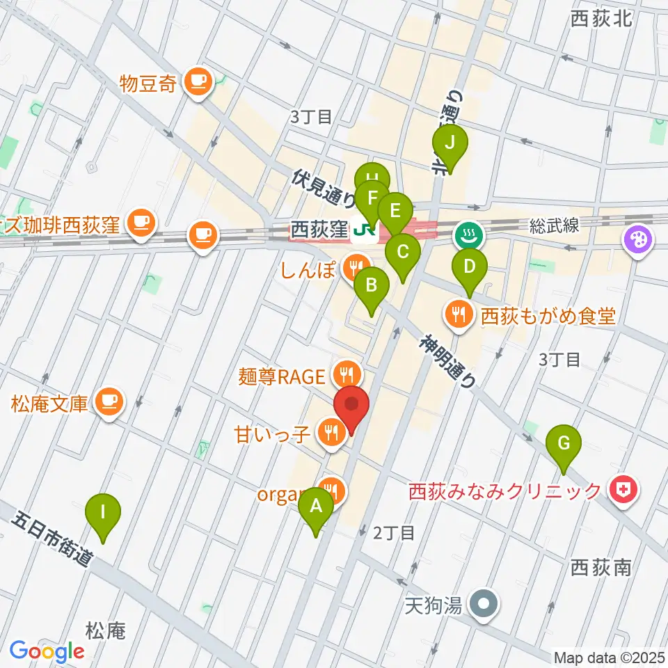 ビッグメイドミュージック周辺のコンビニエンスストア一覧地図