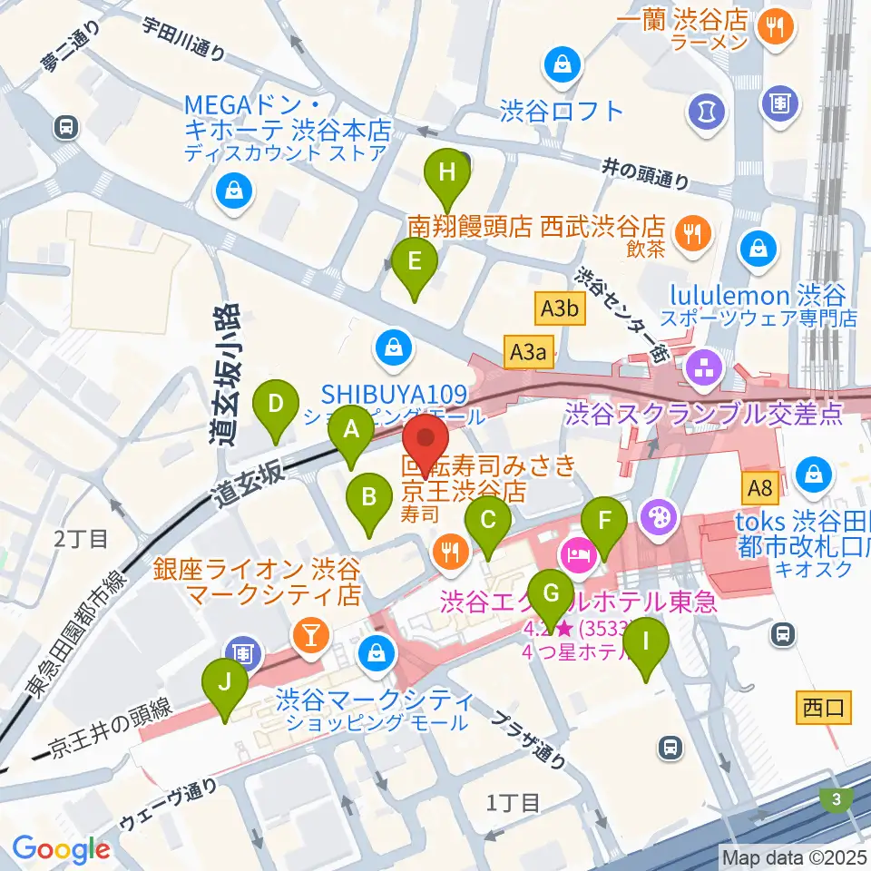 TOHOシネマズ渋谷周辺のコンビニエンスストア一覧地図