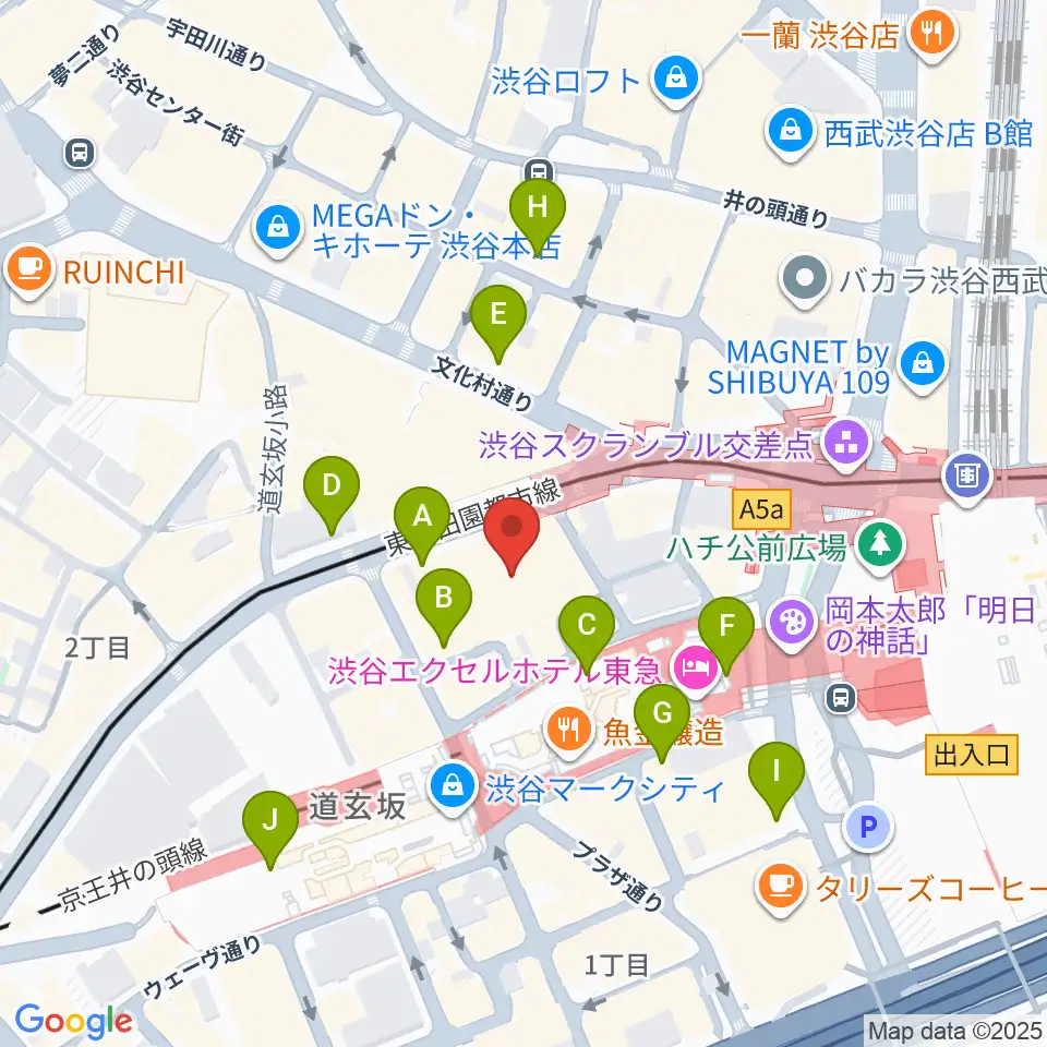 TOHOシネマズ渋谷周辺のコンビニエンスストア一覧地図