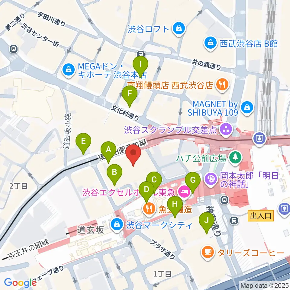 TOHOシネマズ渋谷周辺のコンビニエンスストア一覧地図