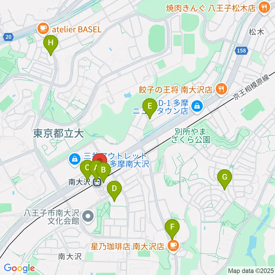 TOHOシネマズ南大沢周辺のコンビニエンスストア一覧地図