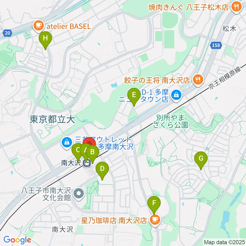 TOHOシネマズ南大沢周辺のコンビニエンスストア一覧地図