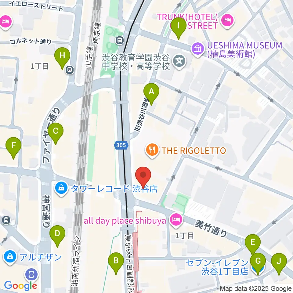 ヒューマントラストシネマ渋谷周辺のコンビニエンスストア一覧地図