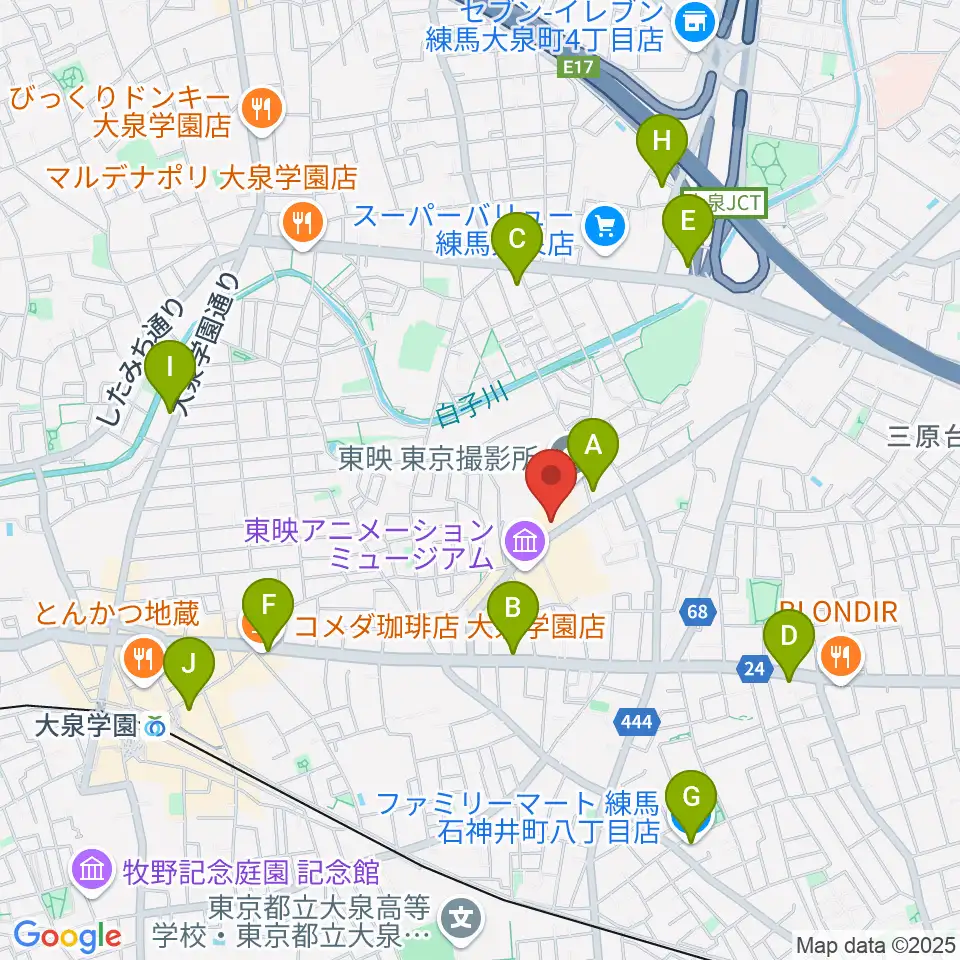 T・ジョイSEIBU大泉周辺のコンビニエンスストア一覧地図