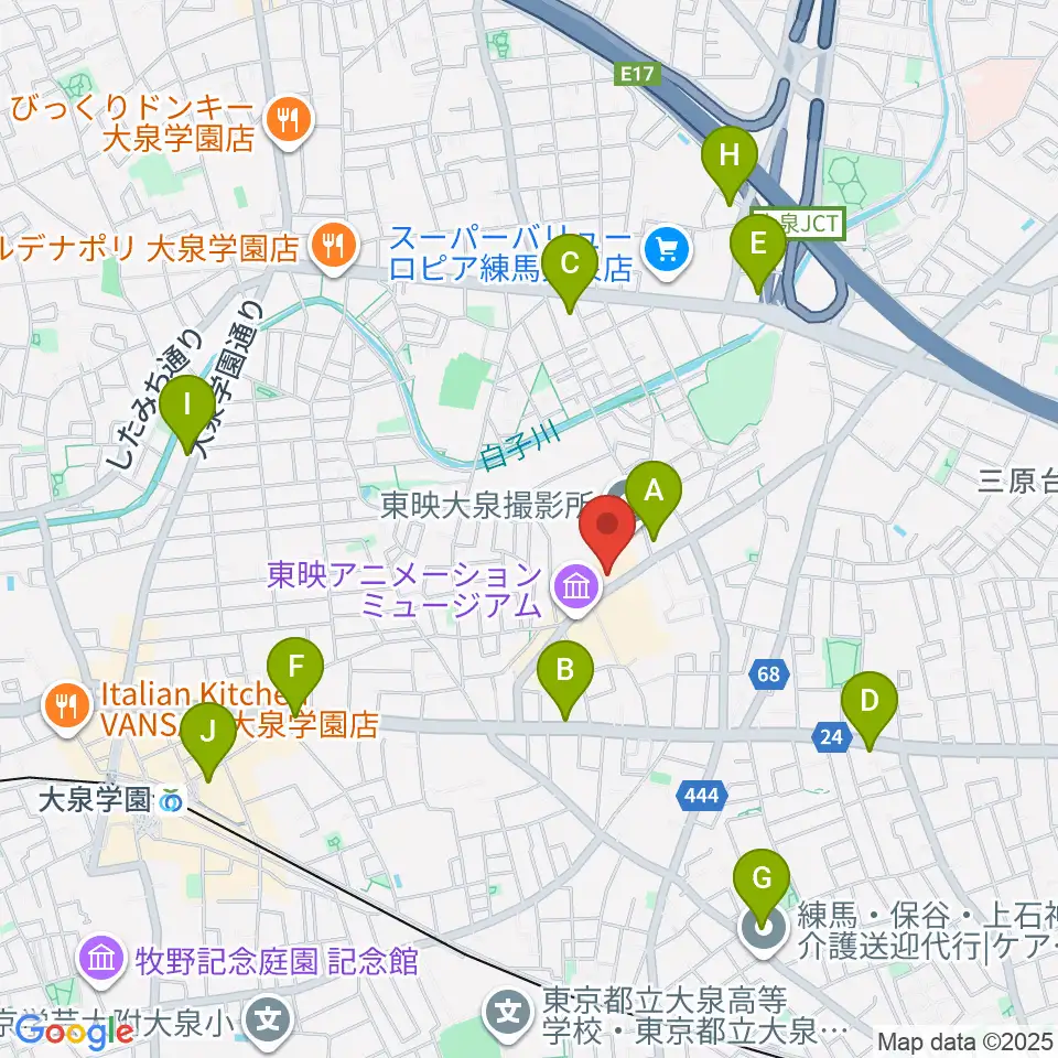 T・ジョイSEIBU大泉周辺のコンビニエンスストア一覧地図