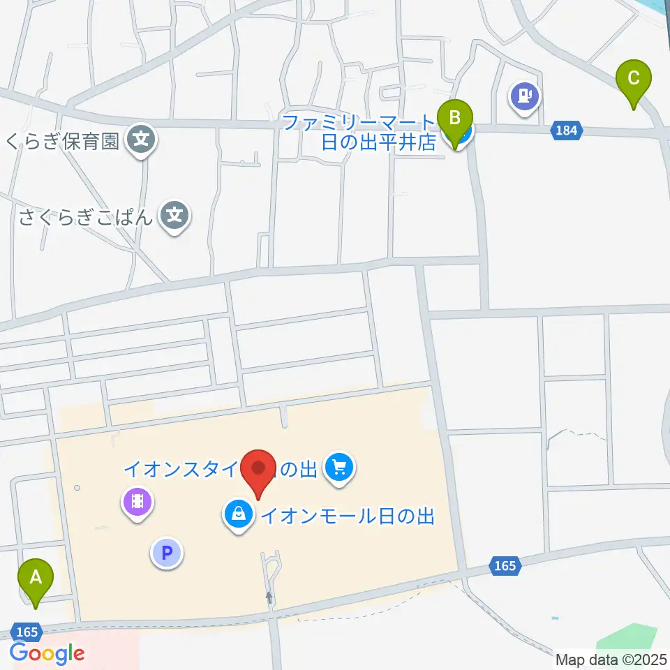イオンシネマ日の出周辺のコンビニエンスストア一覧地図