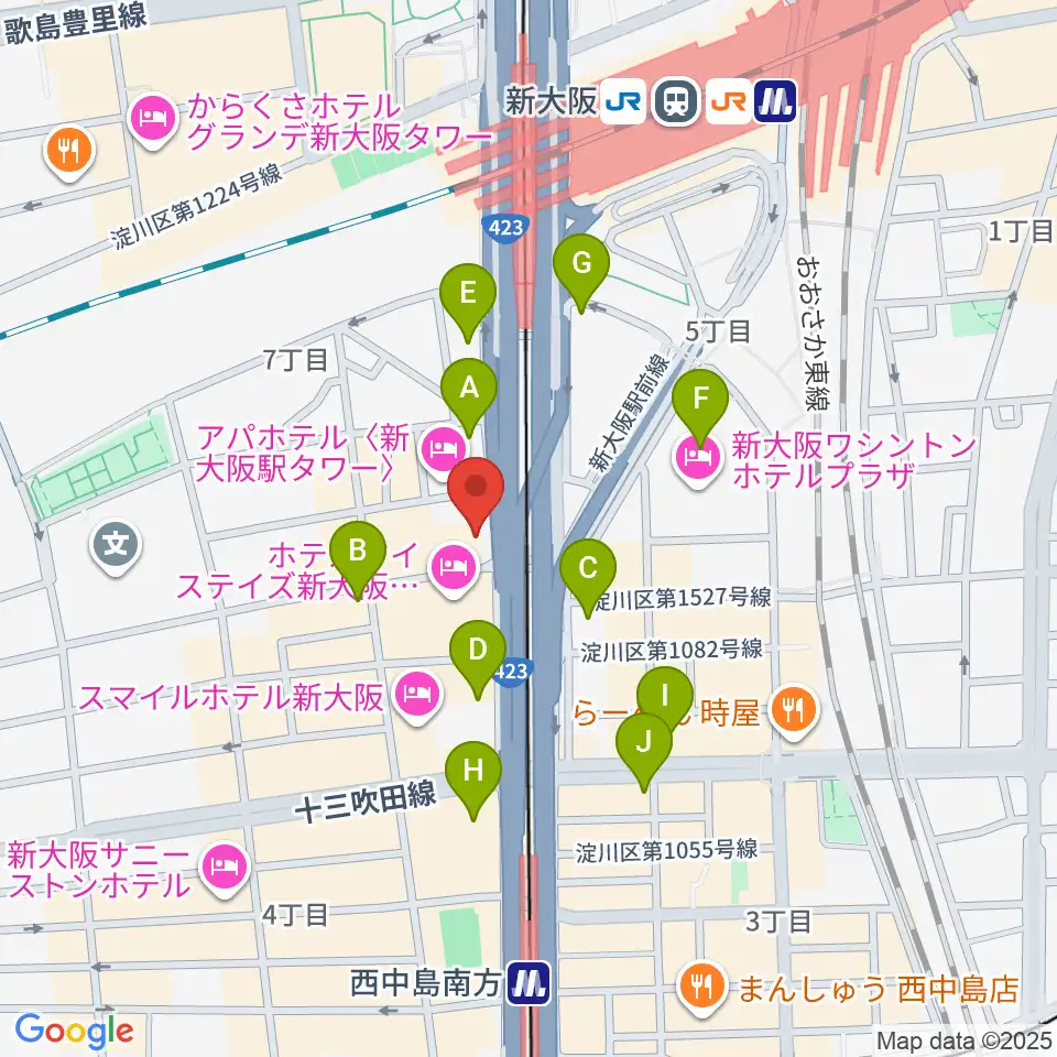 Studio CATWALK周辺のコンビニエンスストア一覧地図