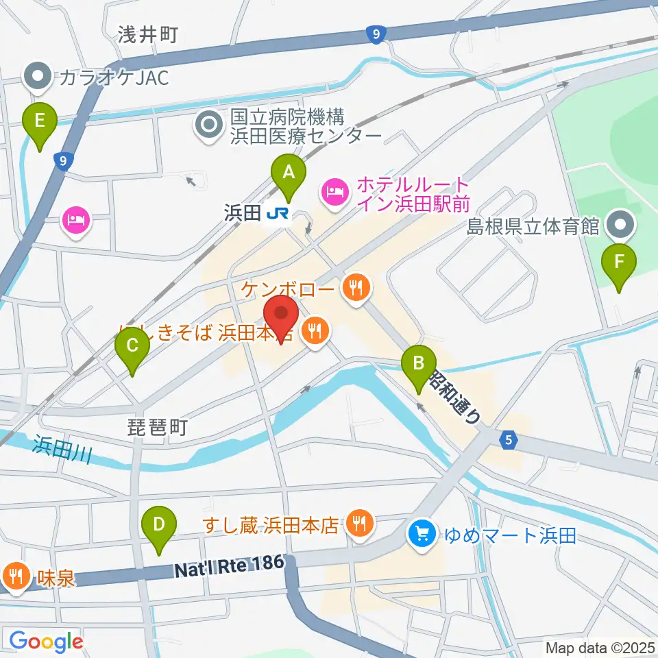 石央文化ホール周辺のコンビニエンスストア一覧地図