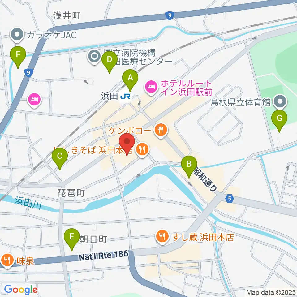 石央文化ホール周辺のコンビニエンスストア一覧地図