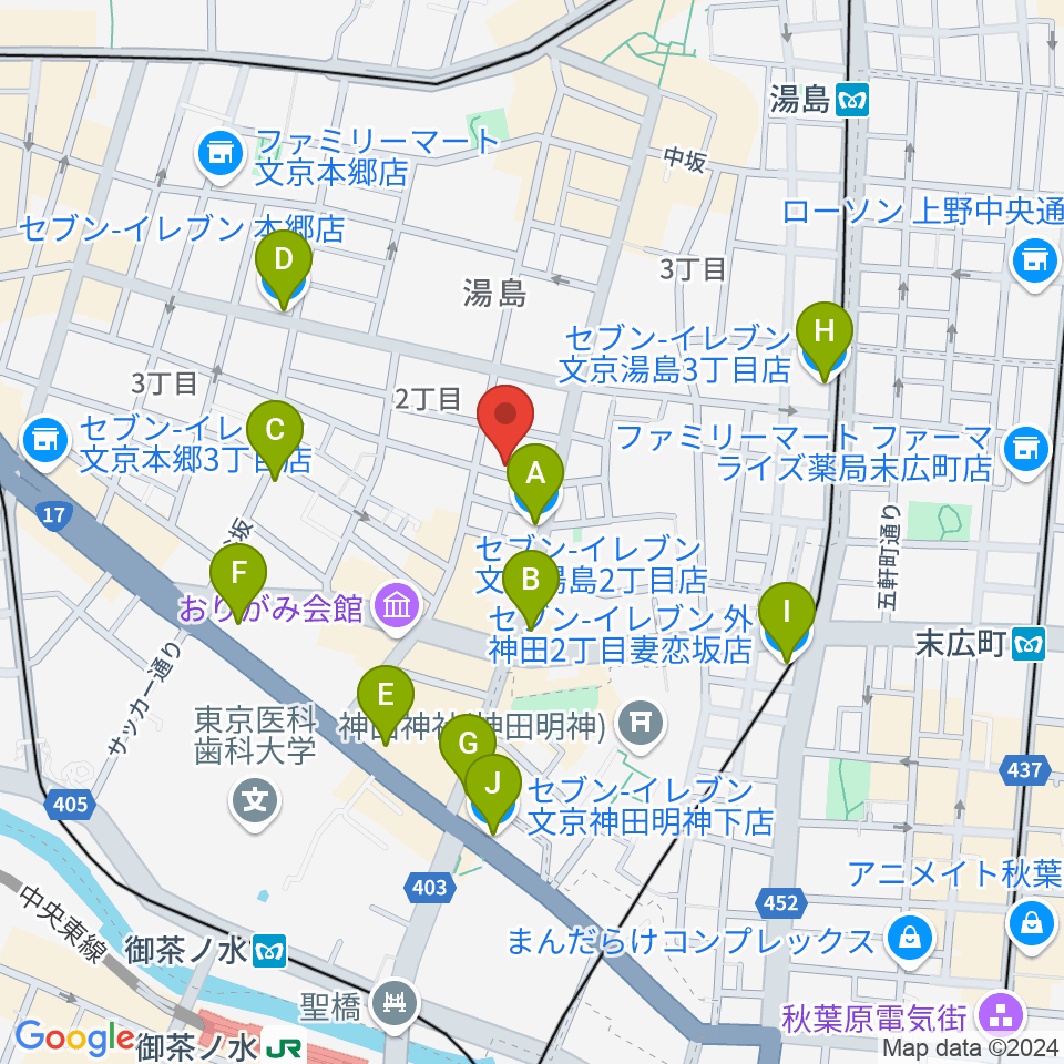 スチュディオ・トリアノン周辺のコンビニエンスストア一覧地図