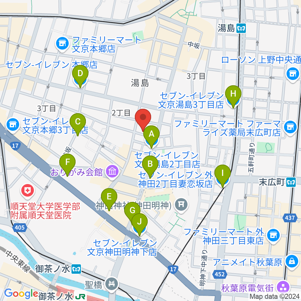 スチュディオ・トリアノン周辺のコンビニエンスストア一覧地図