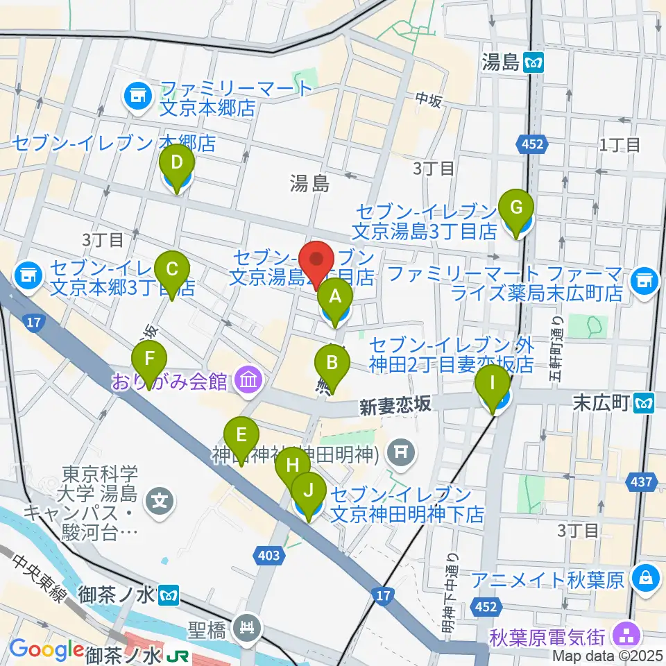 スチュディオ・トリアノン周辺のコンビニエンスストア一覧地図