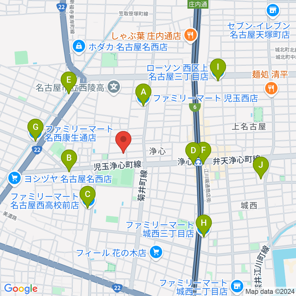 Swon Studio周辺のコンビニエンスストア一覧地図