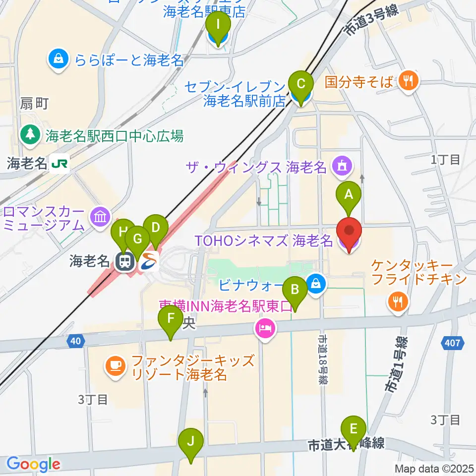 TOHOシネマズ海老名周辺のコンビニエンスストア一覧地図