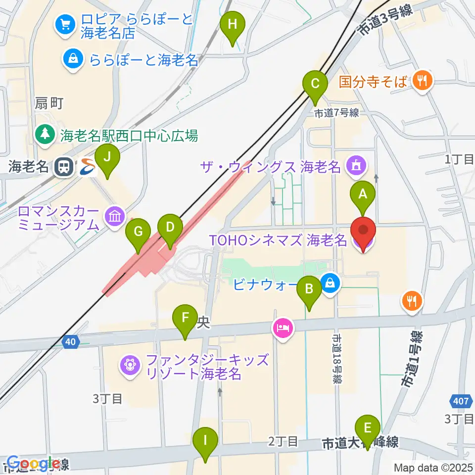 TOHOシネマズ海老名周辺のコンビニエンスストア一覧地図