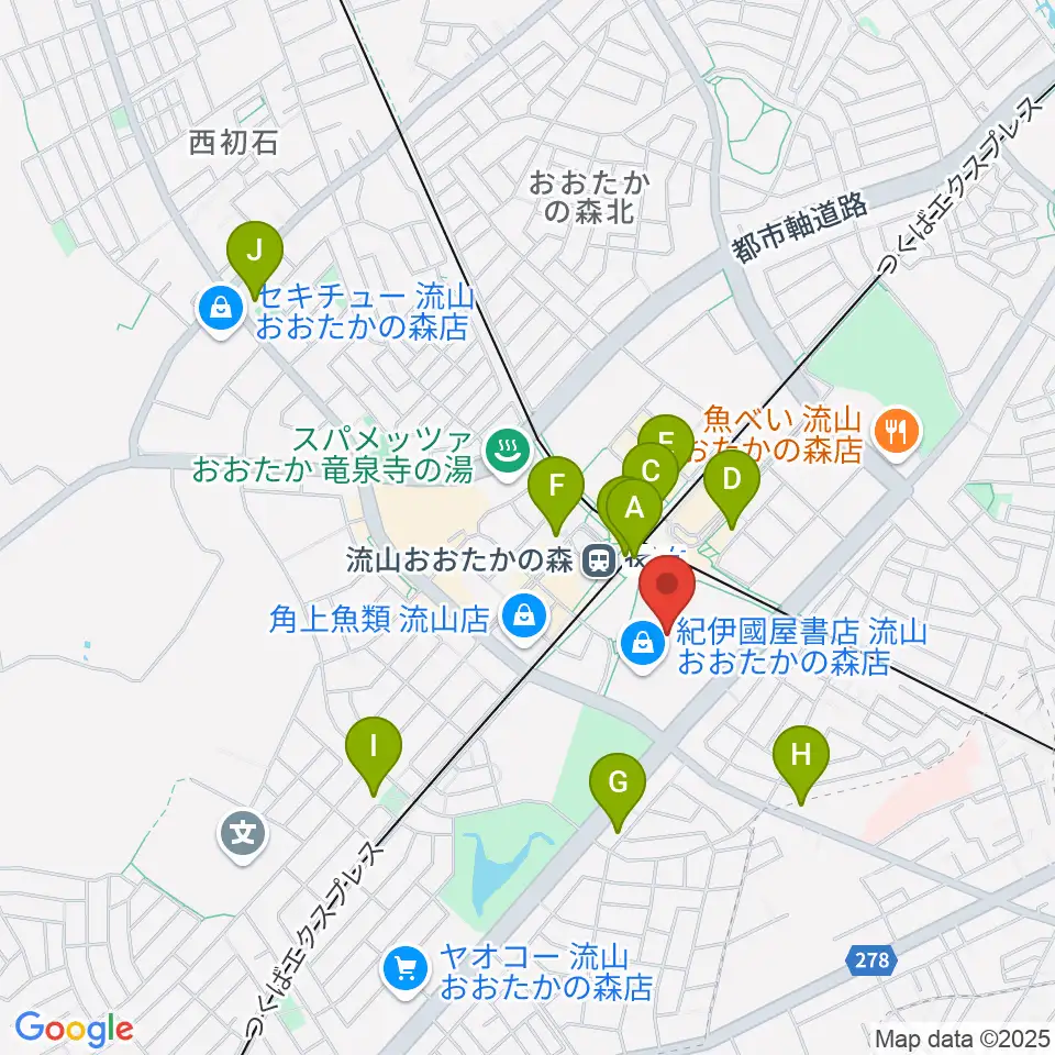 TOHOシネマズ流山おおたかの森周辺のコンビニエンスストア一覧地図