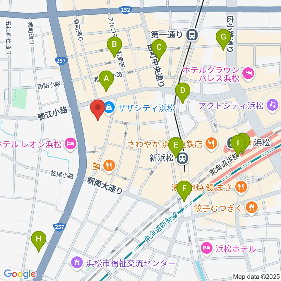 TOHOシネマズ浜松周辺のコンビニエンスストア一覧地図
