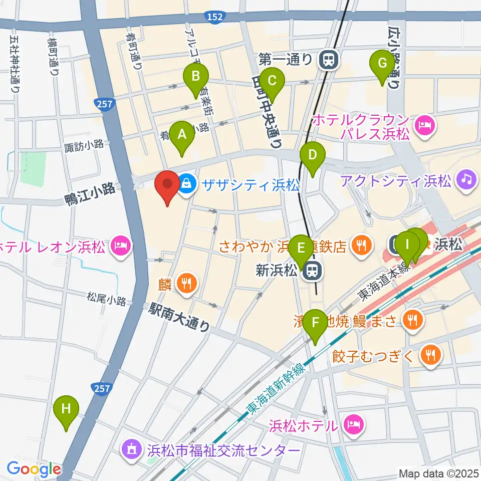 TOHOシネマズ浜松周辺のコンビニエンスストア一覧地図