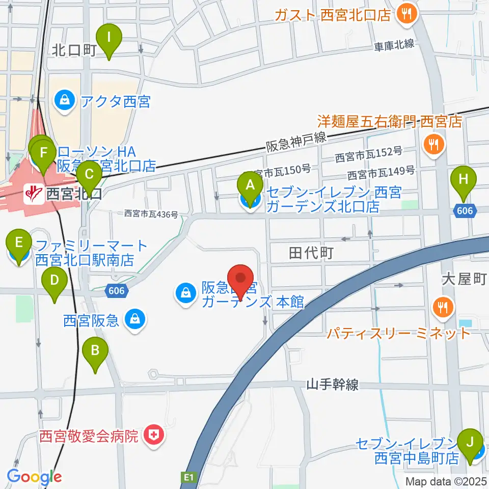 TOHOシネマズ西宮OS周辺のコンビニエンスストア一覧地図