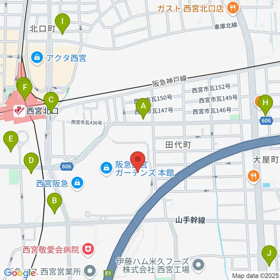 TOHOシネマズ西宮OS周辺のコンビニエンスストア一覧地図