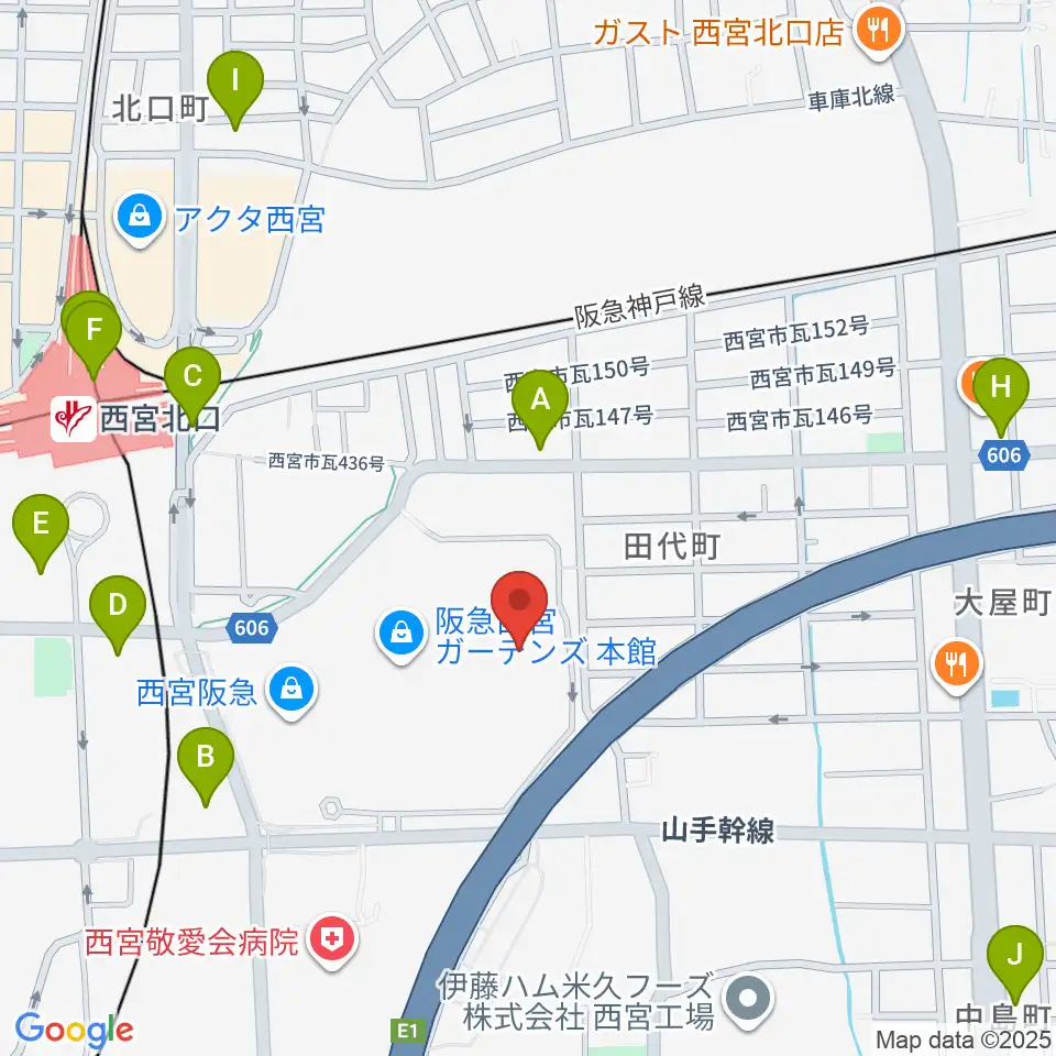 TOHOシネマズ西宮OS周辺のコンビニエンスストア一覧地図