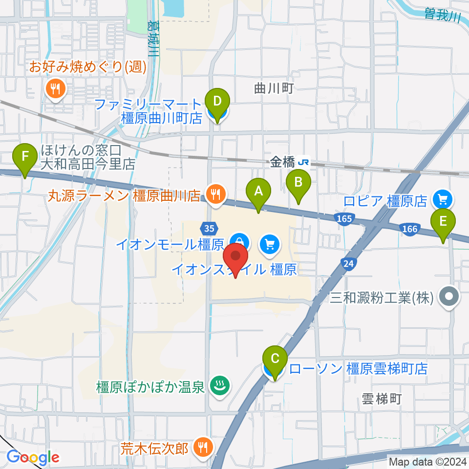 TOHOシネマズ橿原周辺のコンビニエンスストア一覧地図