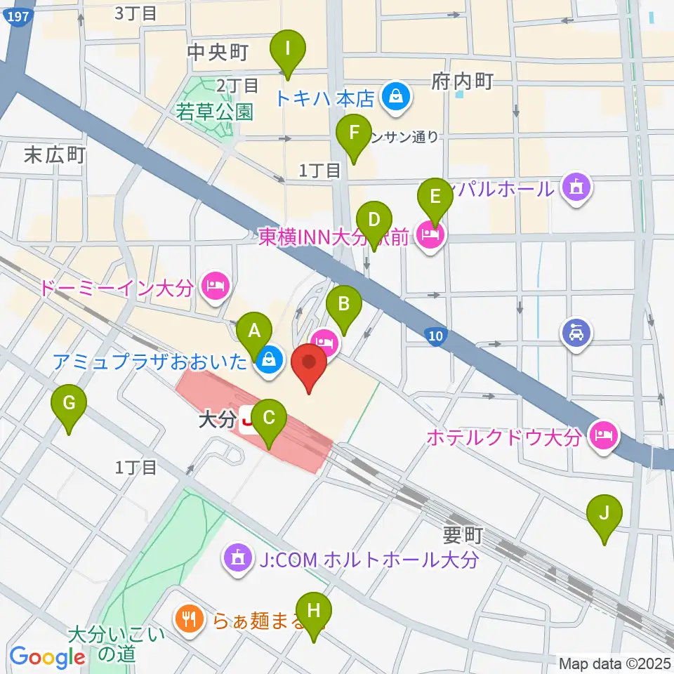 TOHOシネマズ アミュプラザおおいた周辺のコンビニエンスストア一覧地図