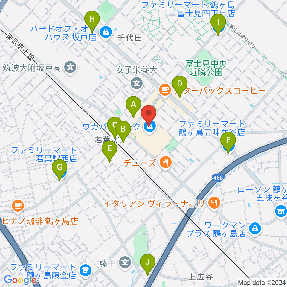 ユナイテッド・シネマわかば周辺のコンビニエンスストア一覧地図