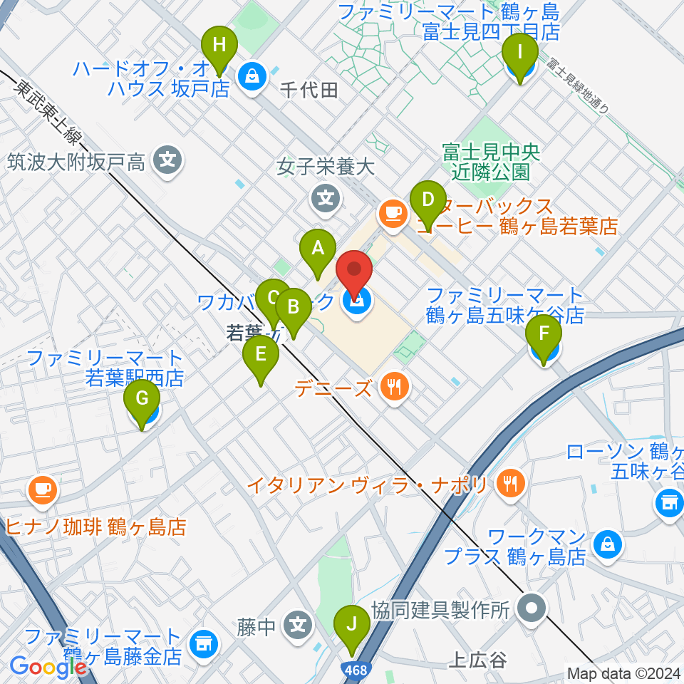 ユナイテッド・シネマわかば周辺のコンビニエンスストア一覧地図