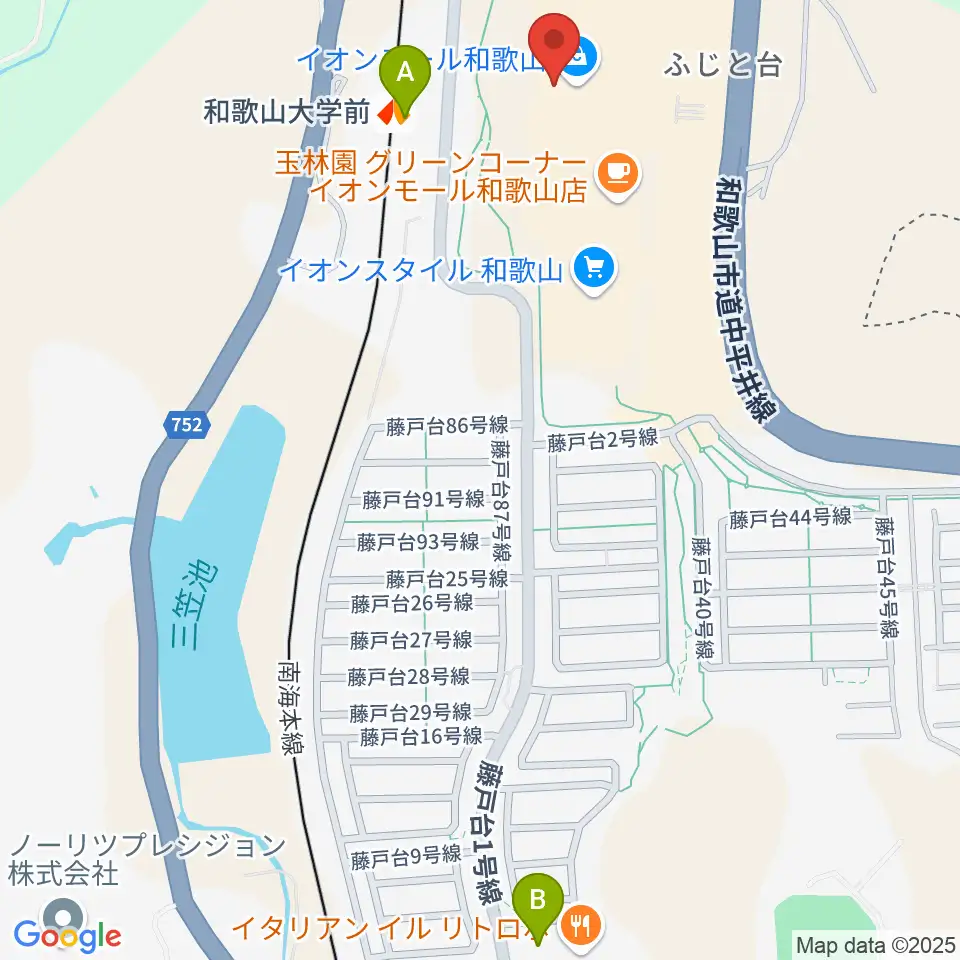 イオンシネマ和歌山周辺のコンビニエンスストア一覧地図