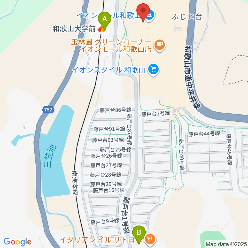 イオンシネマ和歌山周辺のコンビニエンスストア一覧地図