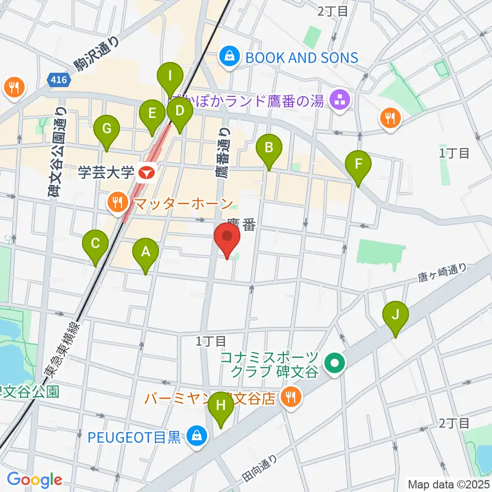 フォレストミュージック周辺のコンビニエンスストア一覧地図
