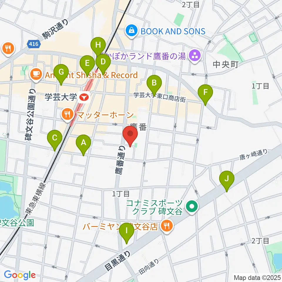 フォレストミュージック周辺のコンビニエンスストア一覧地図