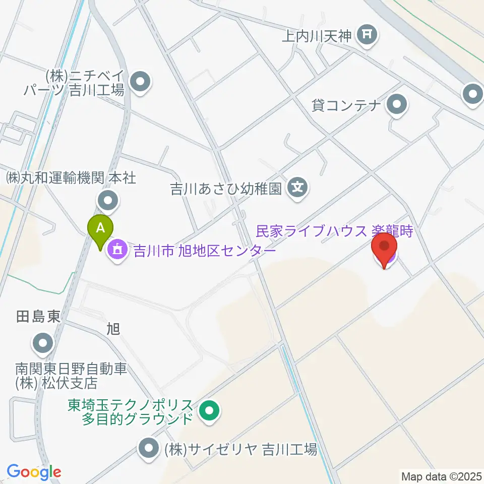 民家ライブハウス楽龍時周辺のコンビニエンスストア一覧地図