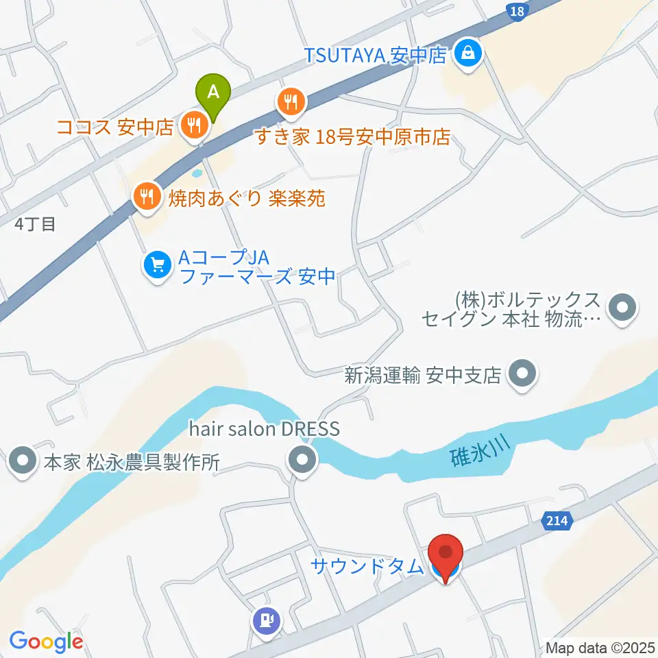 サウンドタム周辺のコンビニエンスストア一覧地図