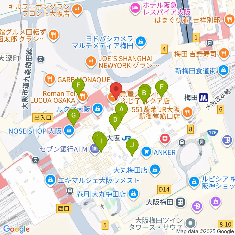 大阪ステーションシティシネマ周辺のコンビニエンスストア一覧地図