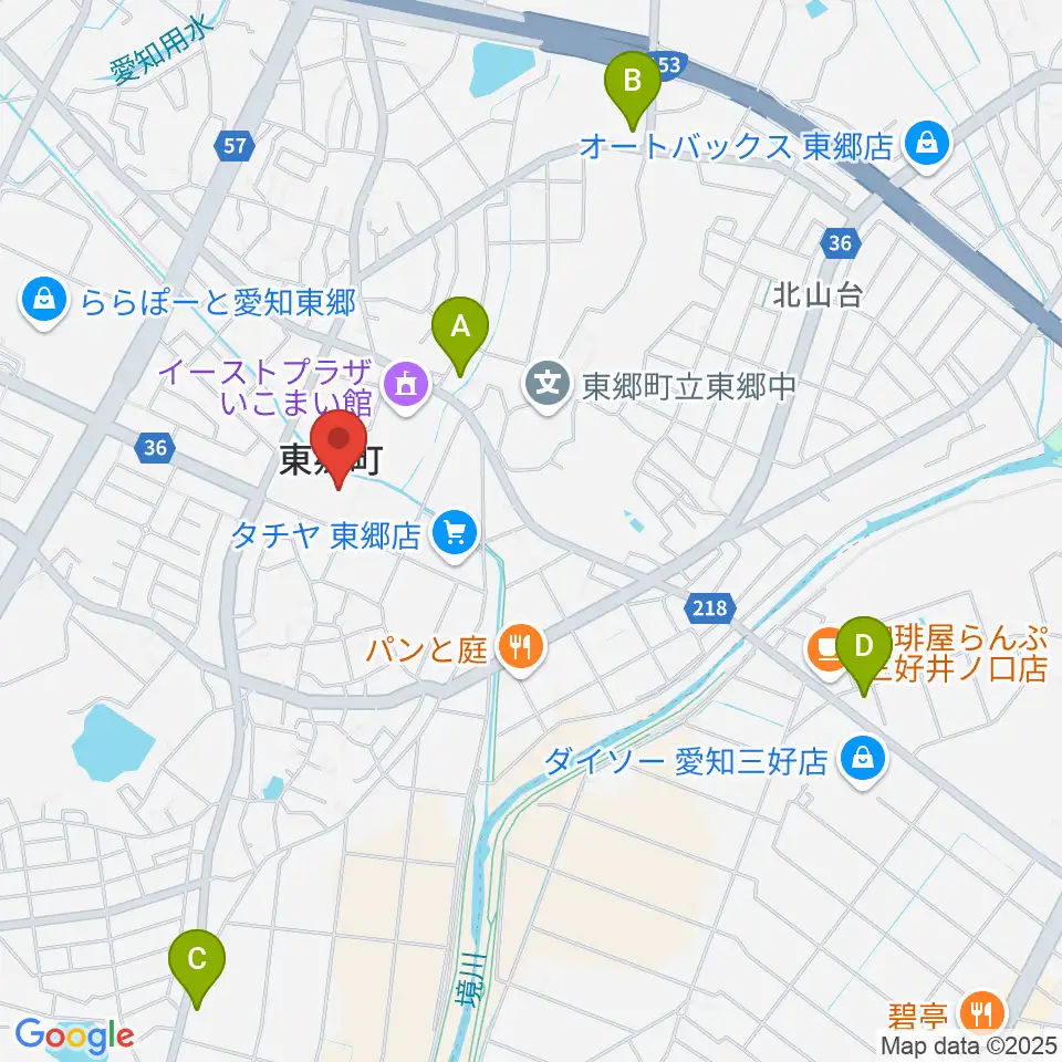 東郷町民会館周辺のコンビニエンスストア一覧地図