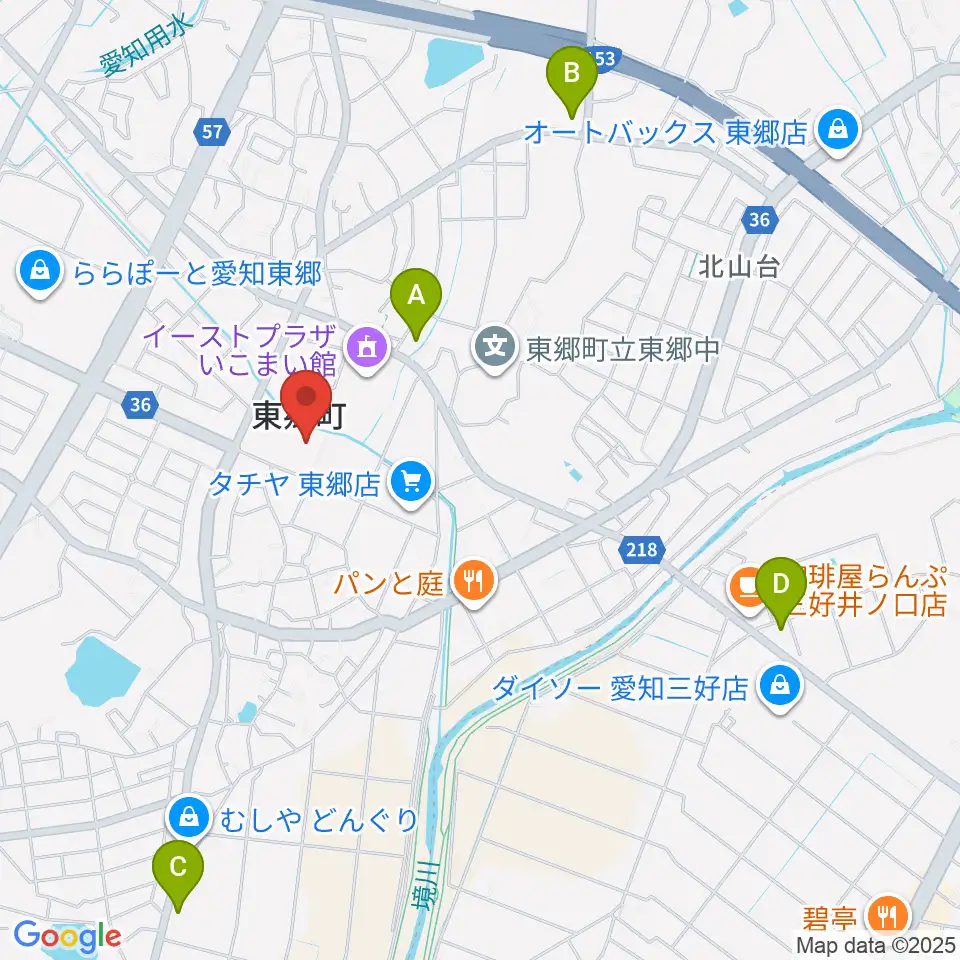 東郷町民会館周辺のコンビニエンスストア一覧地図