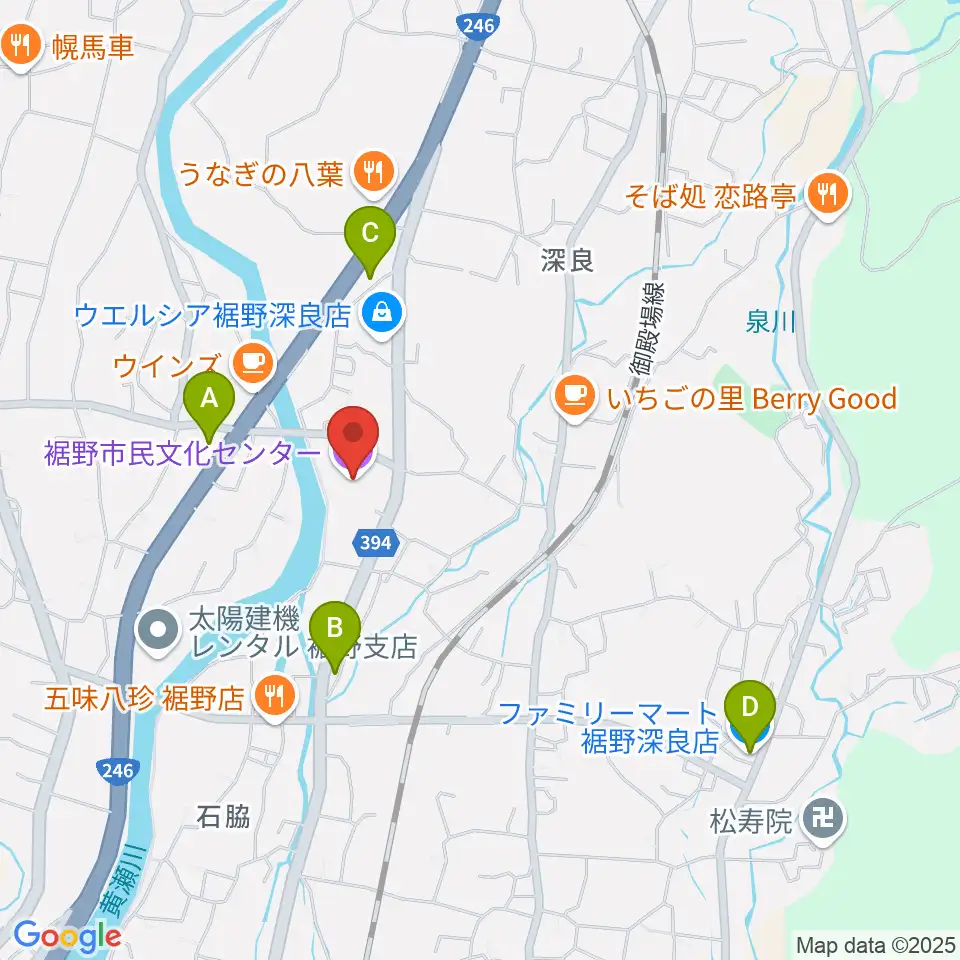 裾野市民文化センター周辺のコンビニエンスストア一覧地図
