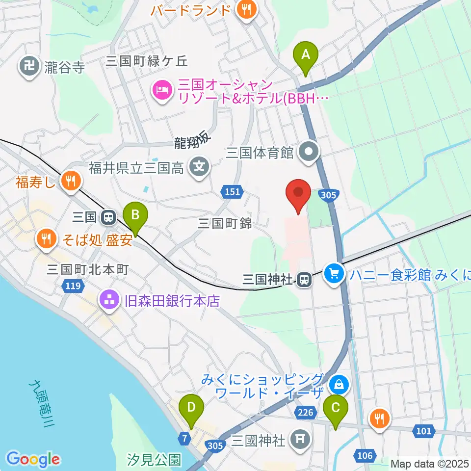 みくに未来ホール周辺のコンビニエンスストア一覧地図