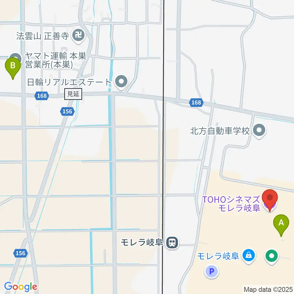 TOHOシネマズ モレラ岐阜周辺のコンビニエンスストア一覧地図